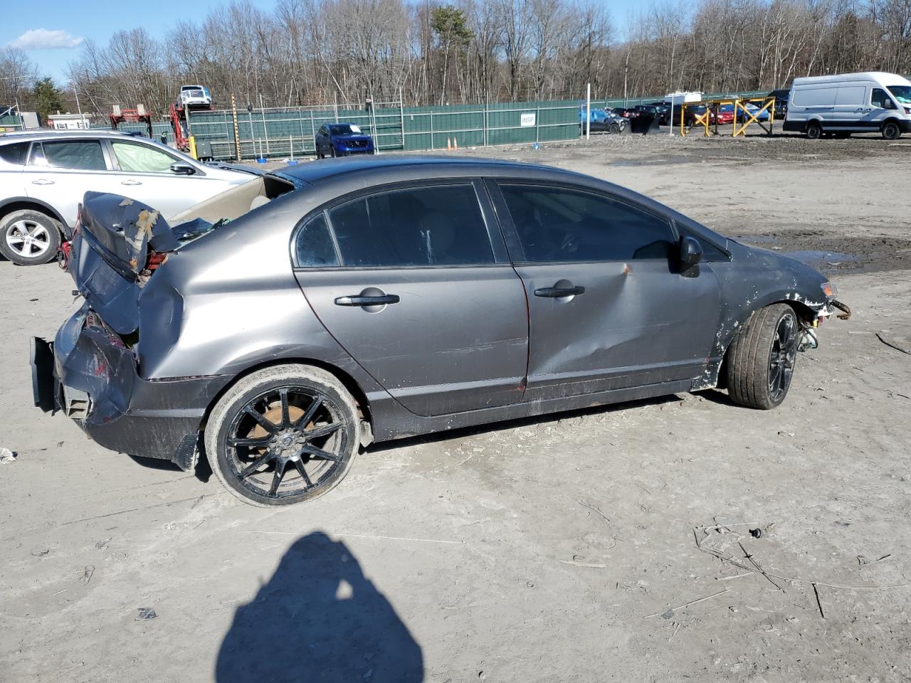 2010 Honda Civic VIN 2HGFA1F57AH586839 Copart auction photo, rear end / front end damage thumbnail 3