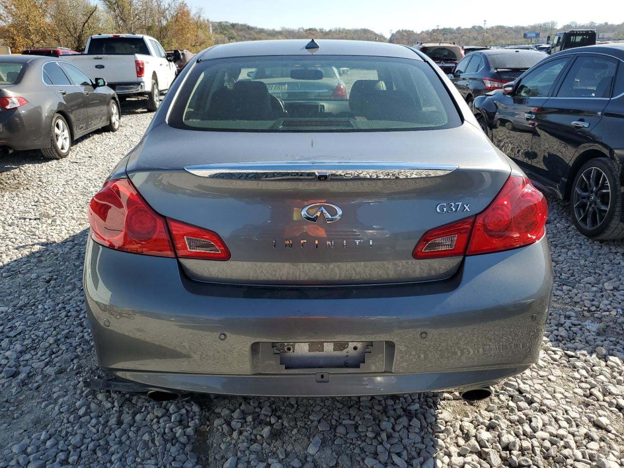 2013 Infiniti G VIN JN1CV6AR5DM766693 Copart auction photo, side / front end damage thumbnail 6