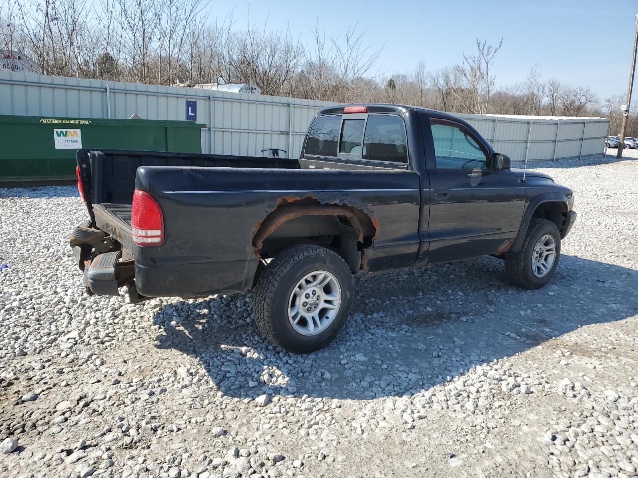 2004 Dodge Dakota VIN 1D7GG16K54S588745 Copart auction photo, rear end / side damage thumbnail 3