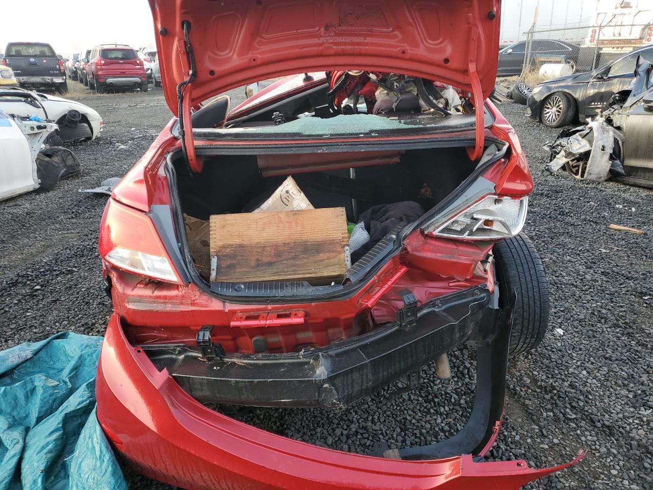 2017 Hyundai Accent VIN KMHCT4AE9HU336395 Copart auction photo, all over damage thumbnail 6