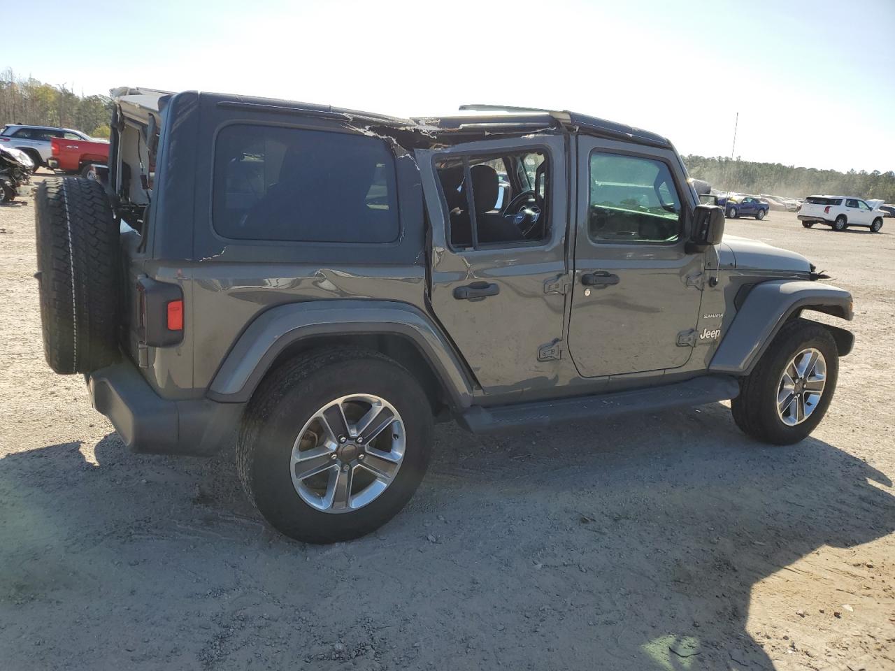 2021 Jeep Wrangler VIN 1C4HJXEN0MW506203 Copart auction photo, all over damage thumbnail 3