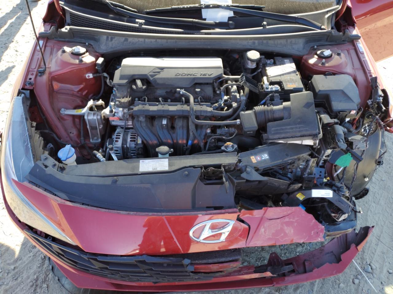 2023 Hyundai Elantra VIN KMHLS4AG1PU465198 Copart auction photo, front end / side damage thumbnail 11