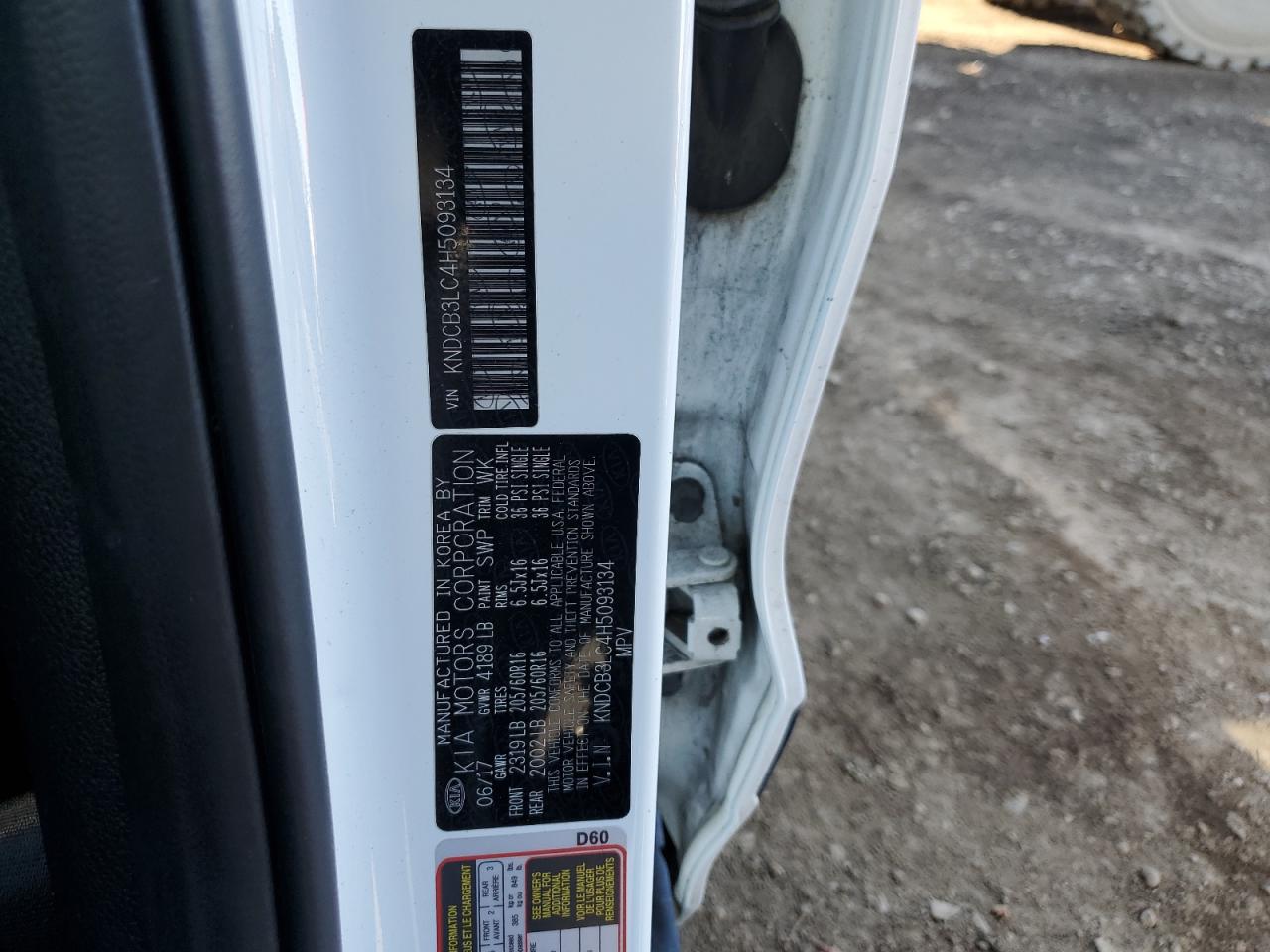 2017 KIA Niro VIN KNDCB3LC4H5093134 Copart auction photo, front end damage thumbnail 15