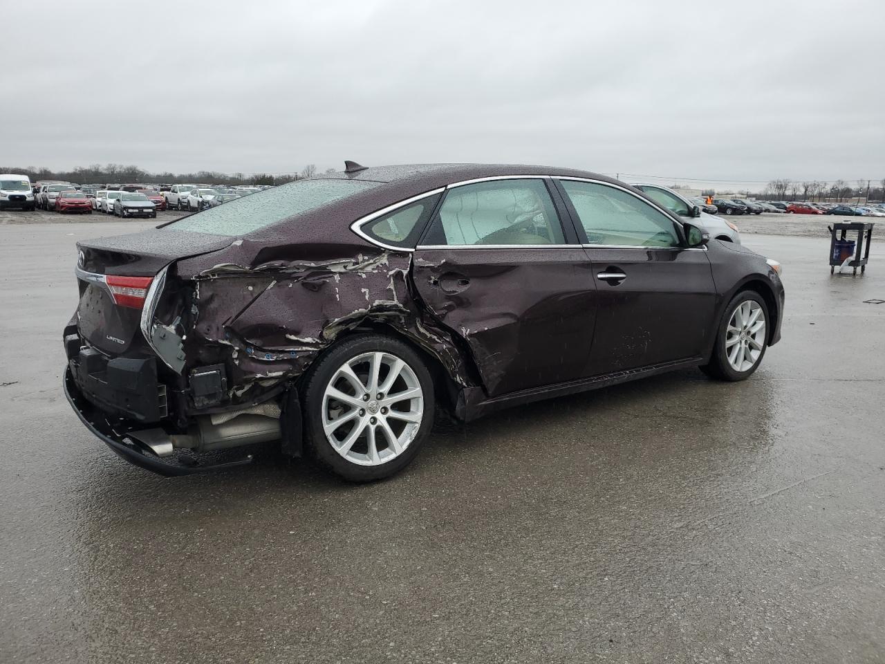 2014 Toyota Avalon VIN 4T1BK1EB1EU131257 Copart auction photo, rear end / side damage thumbnail 3