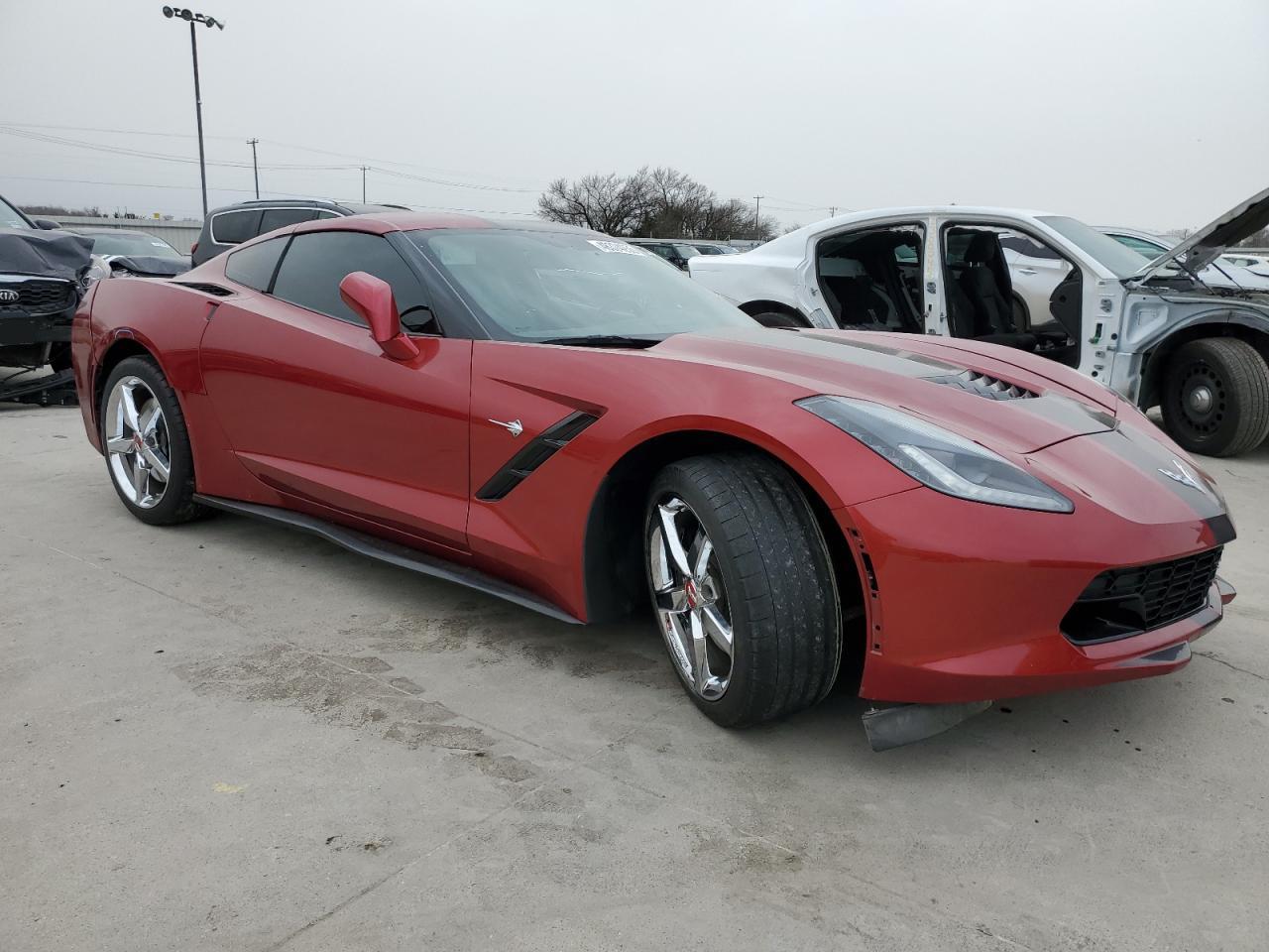 2014 Chevrolet Corvette VIN 1G1YD2D7XE5112821 Copart auction photo, rear end / hail damage thumbnail 4