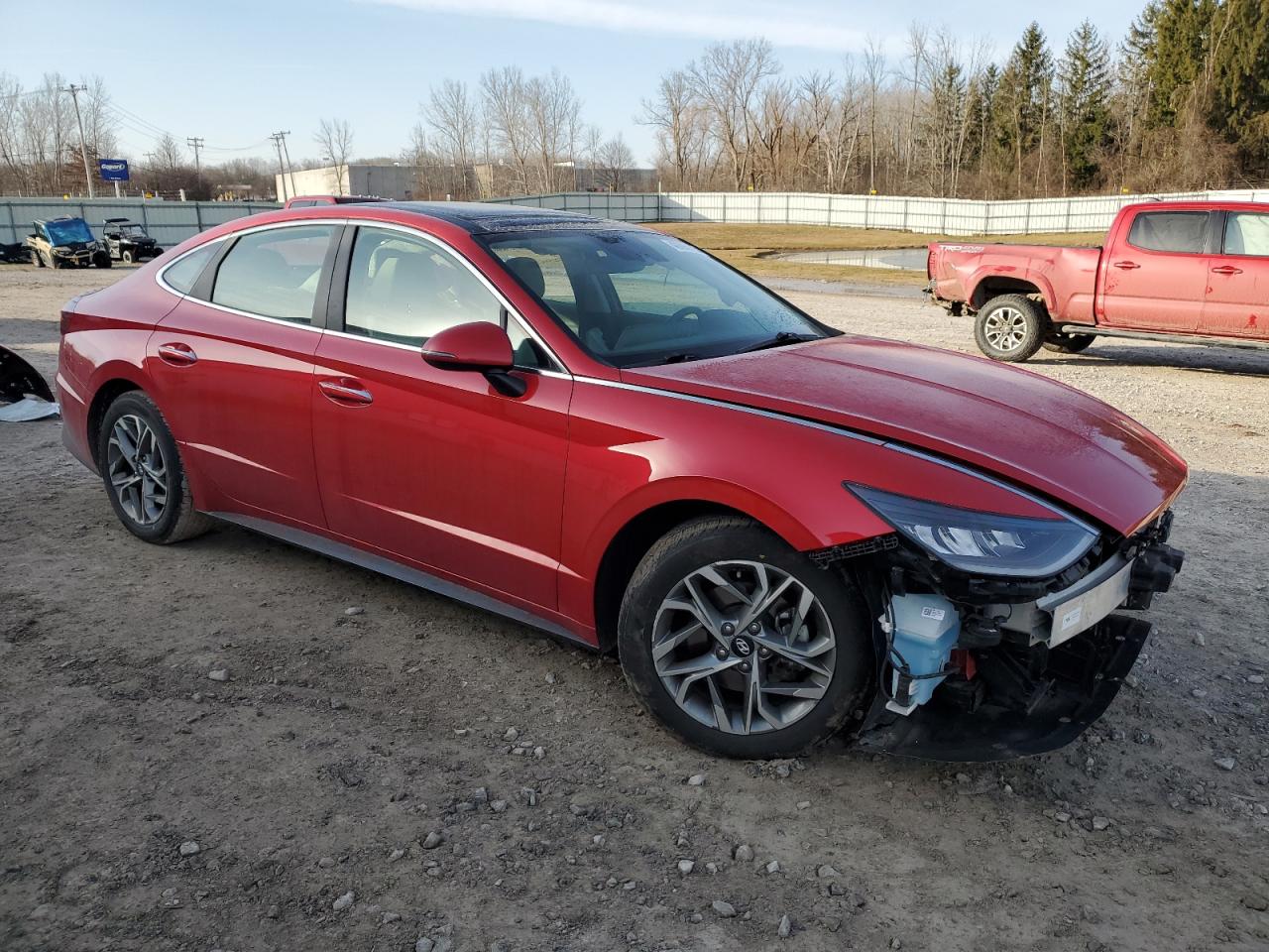 2020 Hyundai Sonata VIN 5NPEF4JA4LH002019 Copart auction photo, front end / rear end damage thumbnail 4