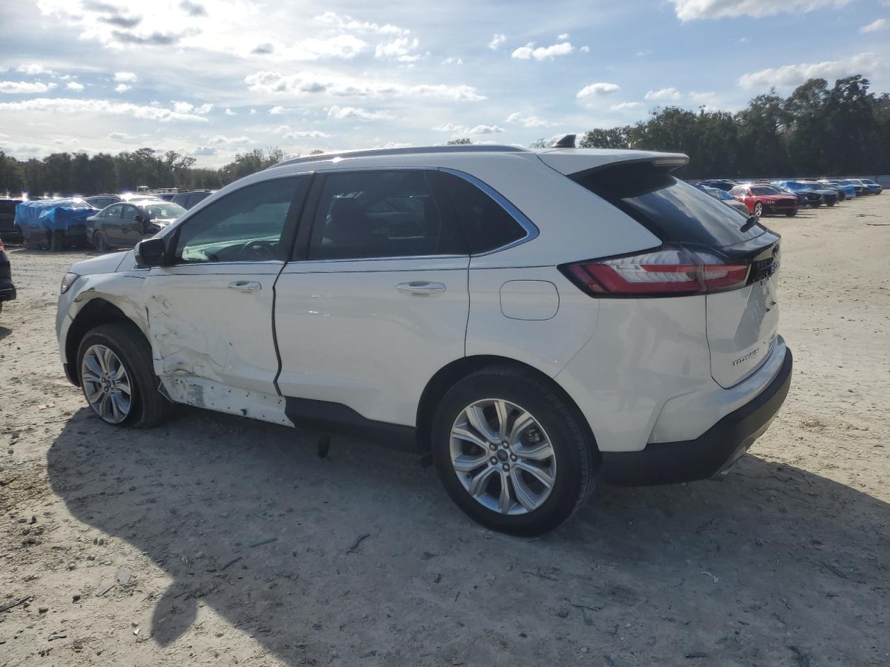 2021 Ford Edge VIN 2FMPK3K9XMBA61782 Copart auction photo, front end / side damage thumbnail 2