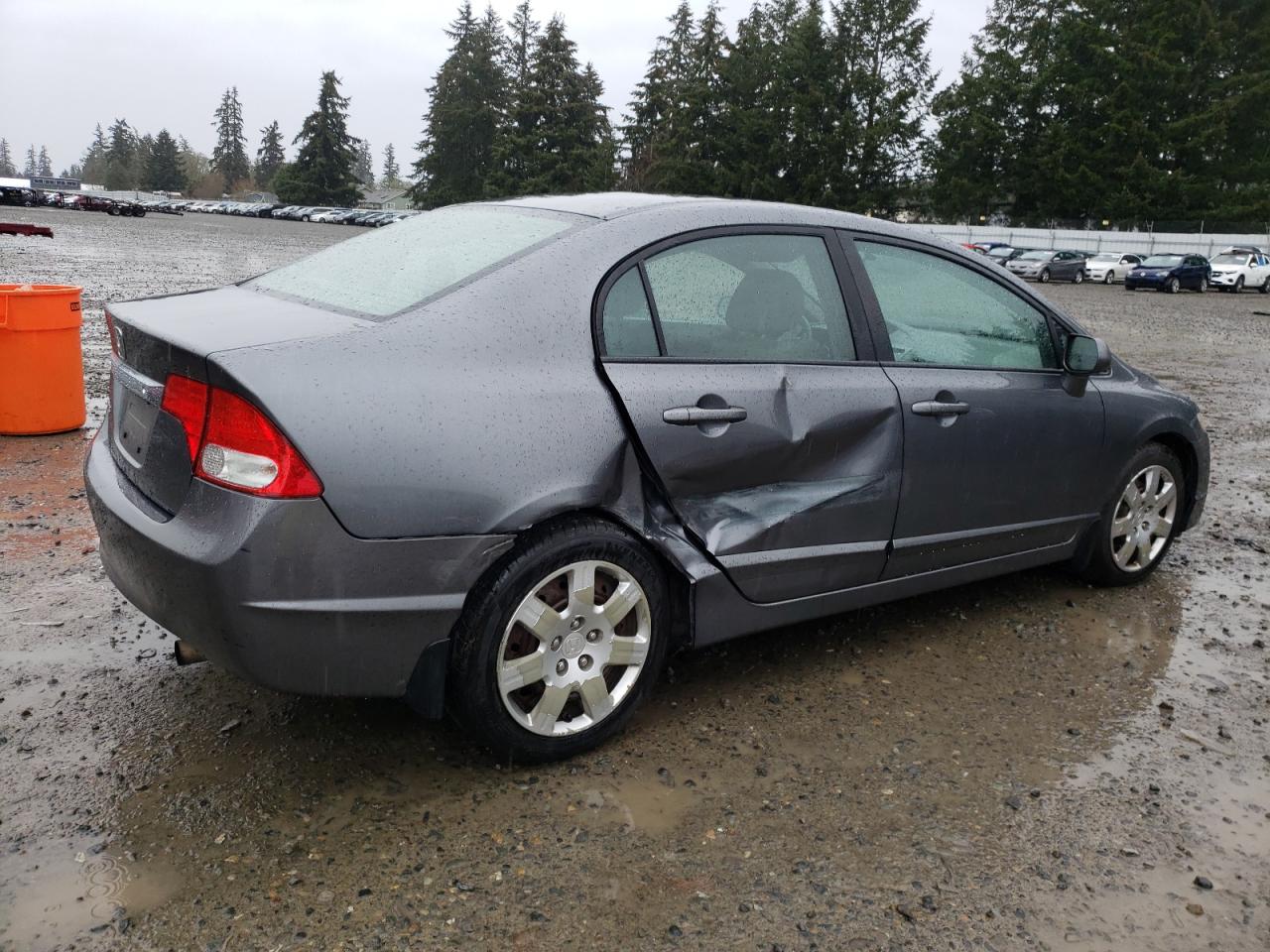 2010 Honda Civic VIN 19XFA1F5XAE016599 Copart auction photo, side / rear end damage thumbnail 3