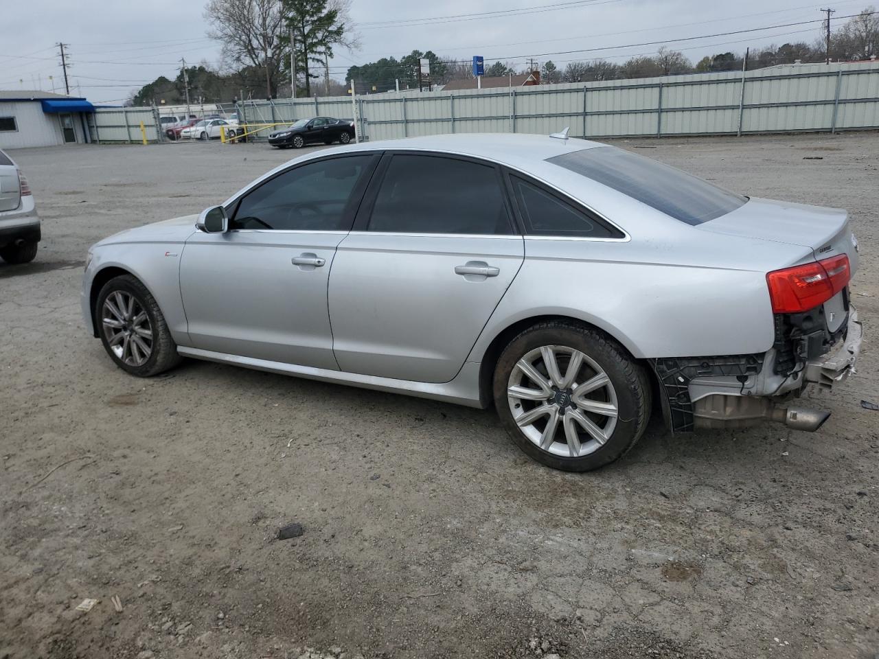 2015 Audi A6 VIN WAUFGAFC1FN005360 Copart auction photo, rear end / side damage thumbnail 2