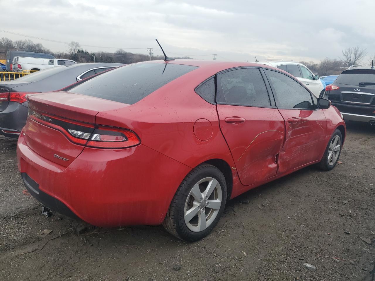 2016 Dodge Dart VIN 1C3CDFFA6GD802323 Copart auction photo, side damage thumbnail 3