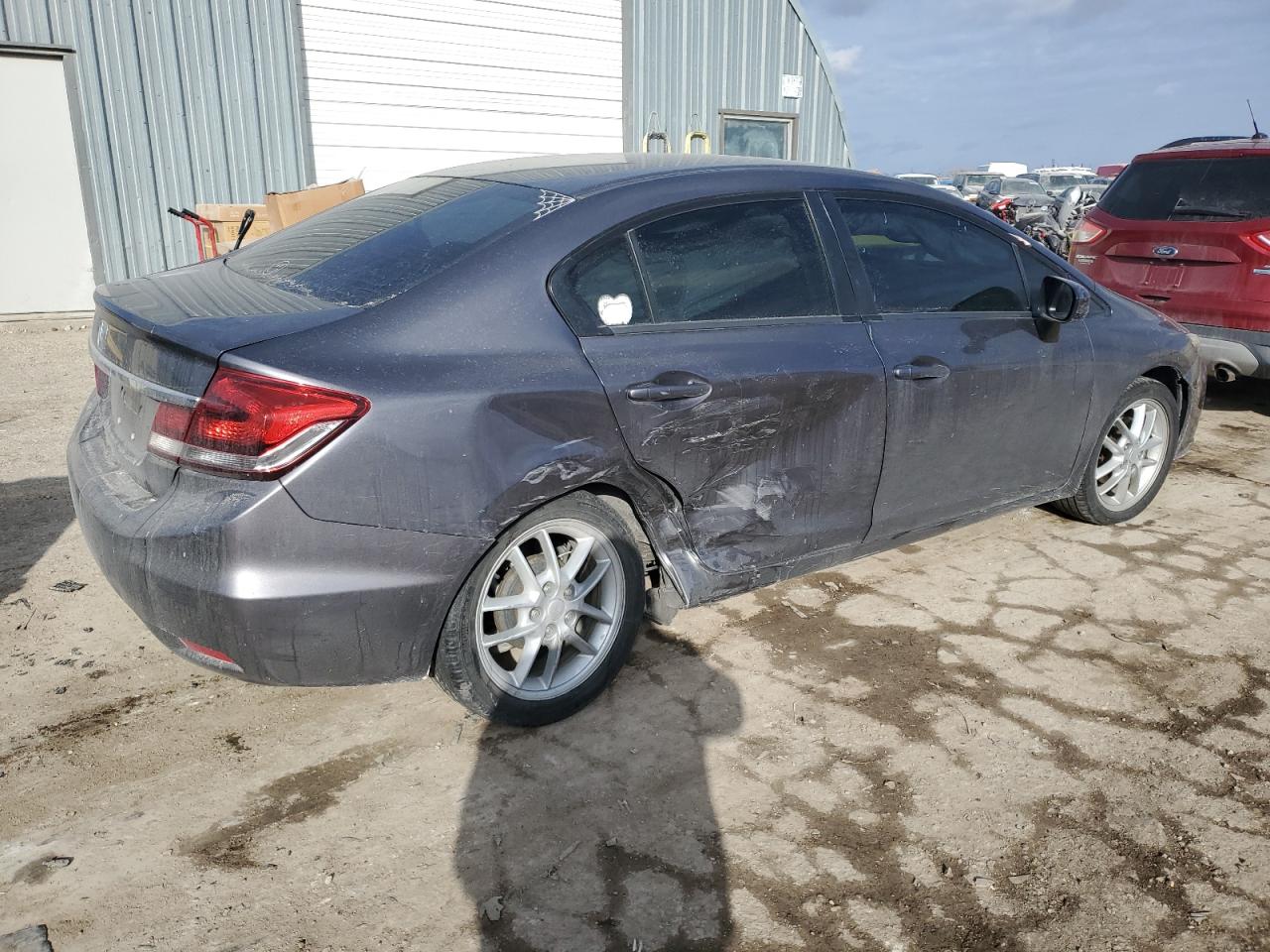 2015 Honda Civic VIN 19XFB2F53FE080963 Copart auction photo, rear end damage thumbnail 3