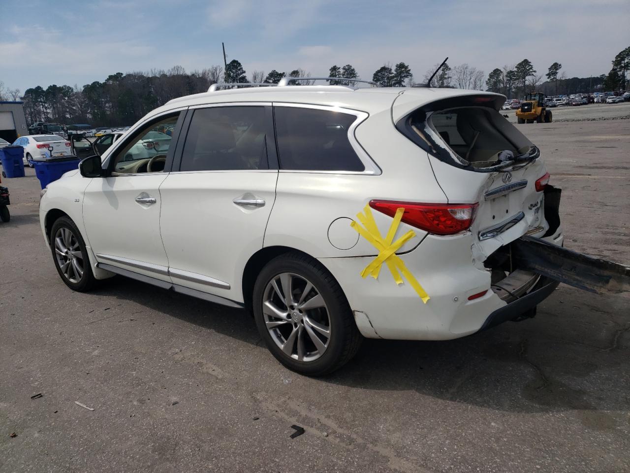 2014 Infiniti QX60 VIN 5N1AL0MMXEC546086 Copart auction photo, rear end damage thumbnail 2