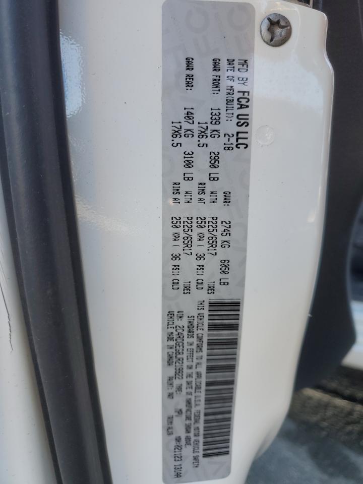 2018 Dodge Caravan VIN 2C4RDGEG8JR219922 Copart auction photo, all over damage thumbnail 13