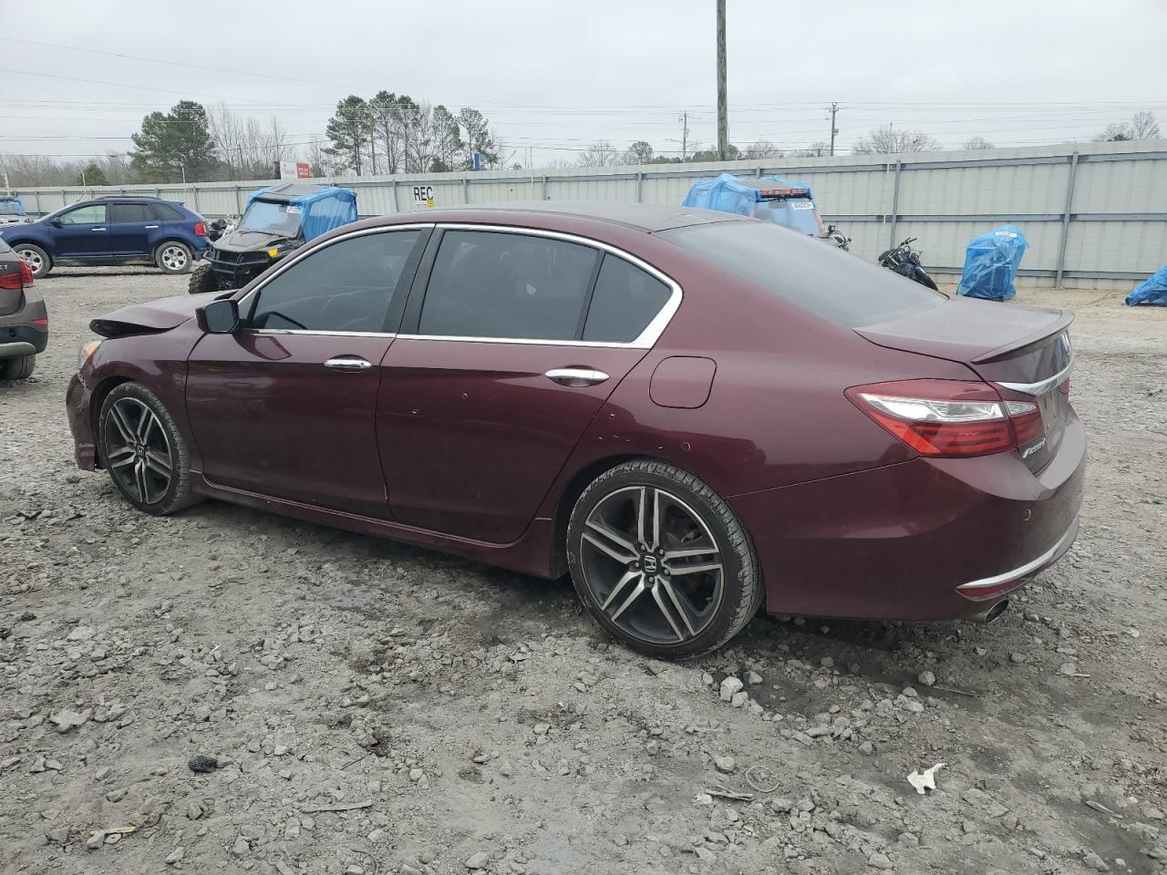 2017 Honda Accord VIN 1HGCR2F57HA143584 Copart auction photo, front end / side damage thumbnail 2