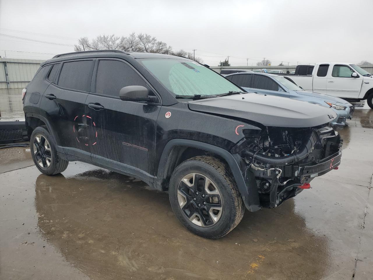 2018 Jeep Compass VIN 3C4NJDDB6JT456305 Copart auction photo, front end / rear end damage thumbnail 4
