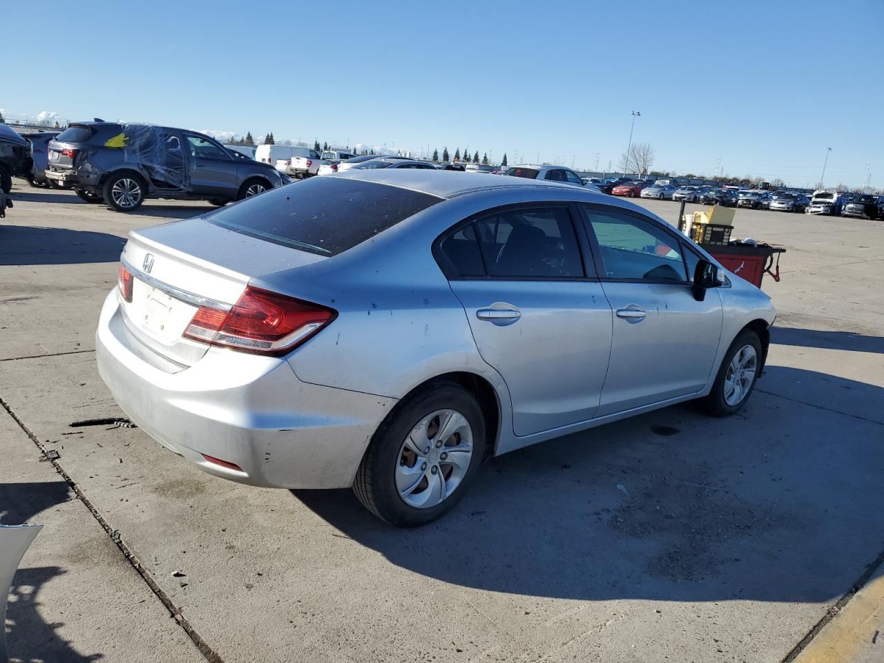 2013 Honda Civic VIN 2HGFB2F54DH558665 Copart auction photo, front end damage thumbnail 3