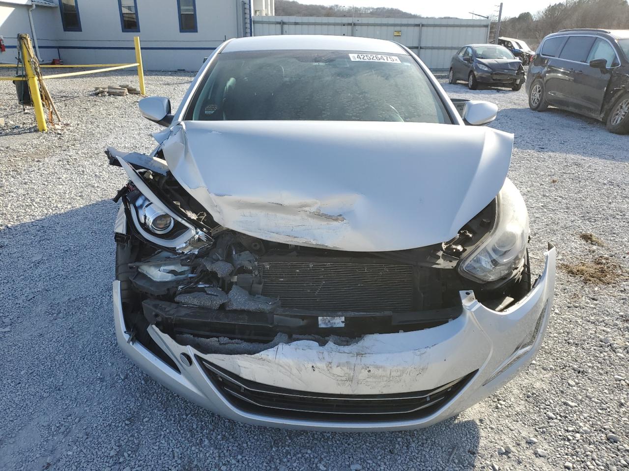 2014 Hyundai Elantra VIN KMHDH4AE1EU074499 Copart auction photo, front end damage thumbnail 5