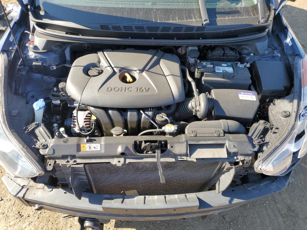2013 Hyundai Elantra VIN KMHDH4AE4DU733514 Copart auction photo, all over damage thumbnail 11