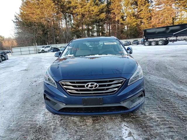 2015 Hyundai Sonata VIN 5NPE34AFXFH076795 Copart auction photo, rear end / side damage thumbnail 10