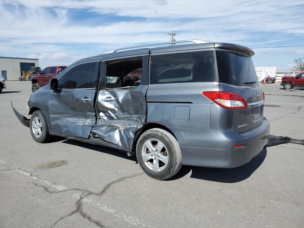 2016 Nissan Quest VIN JN8AE2KP2G9155428 Copart auction photo, side / front end damage thumbnail 2