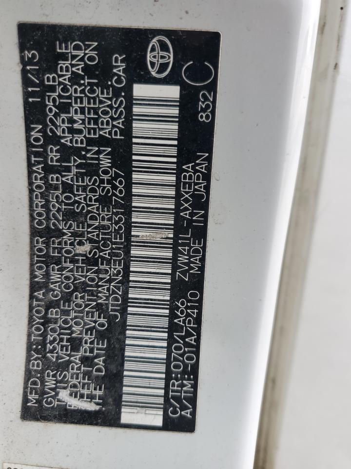 2014 Toyota Prius VIN JTDZN3EU1E3317667 Copart auction photo, front end damage thumbnail 16