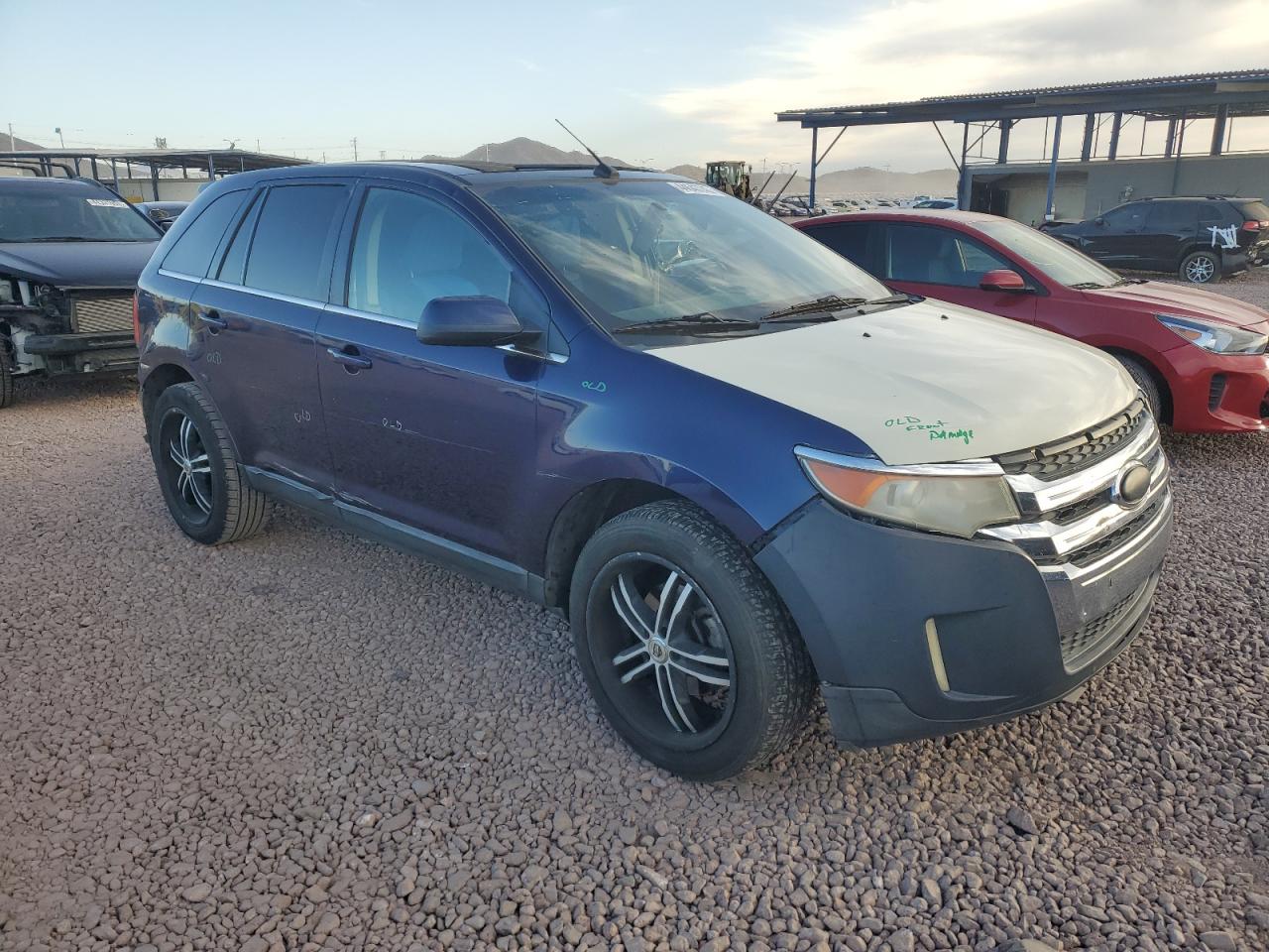 2011 Ford Edge VIN 2FMDK3KC0BBB24349 Copart auction photo, top/roof / rear end damage thumbnail 4