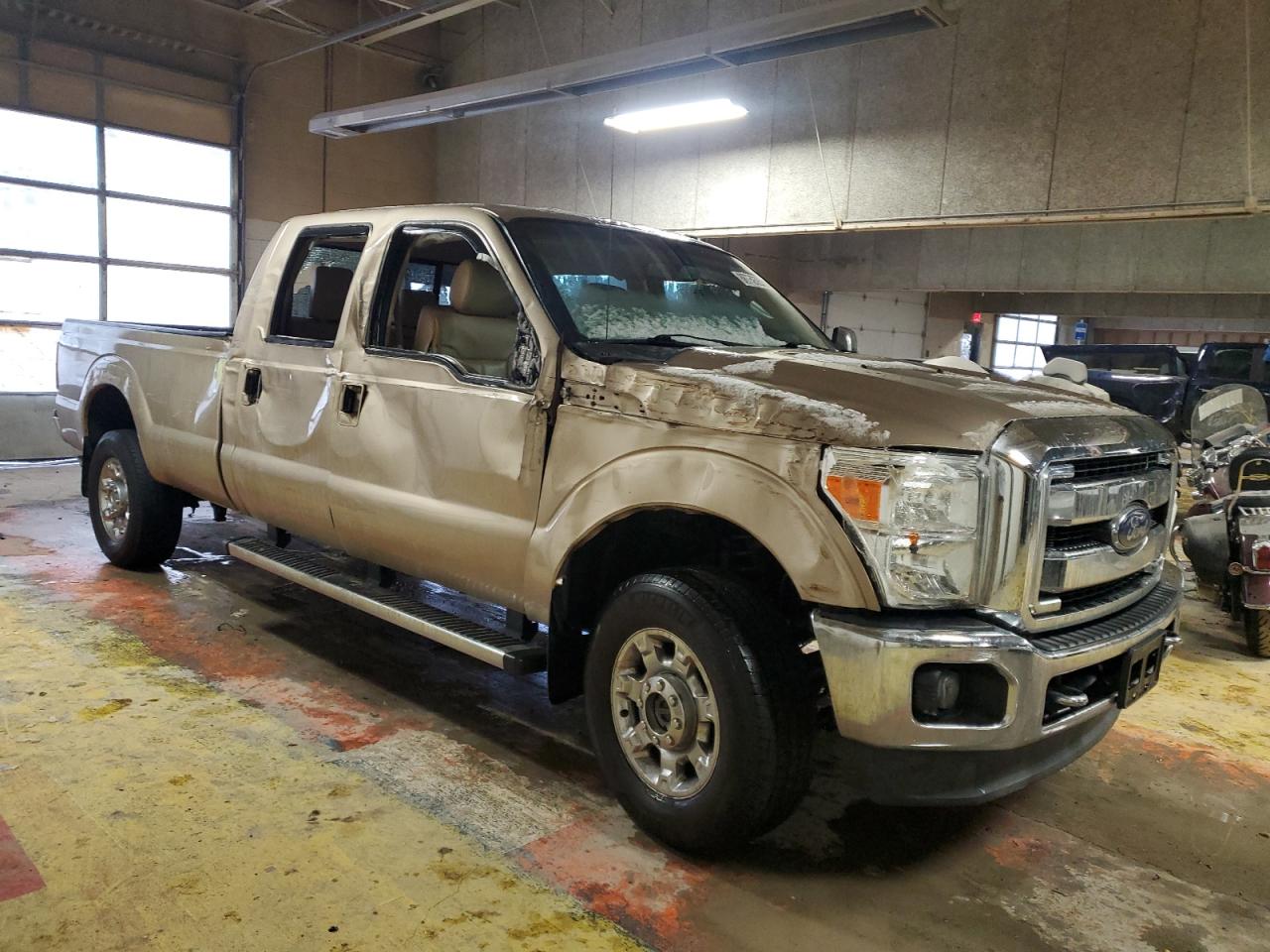 2013 Ford F350 VIN 1FT8W3B67DEA66560 Copart auction photo, side / front end damage thumbnail 4