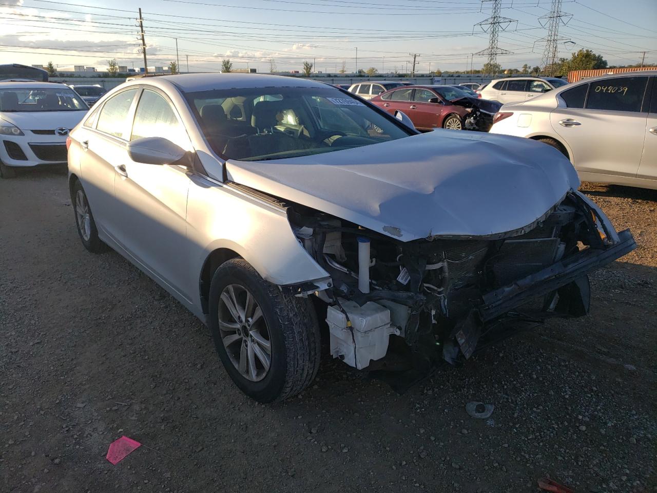 2011 Hyundai Sonata VIN 5NPEB4AC3BH009183 Copart auction photo, front end / side damage thumbnail 4