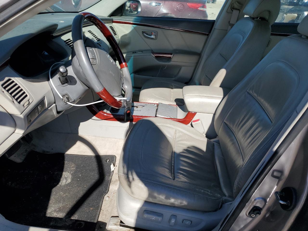 2007 Hyundai Azera VIN KMHFC46F17A183591 Copart auction photo, front end / side damage thumbnail 7