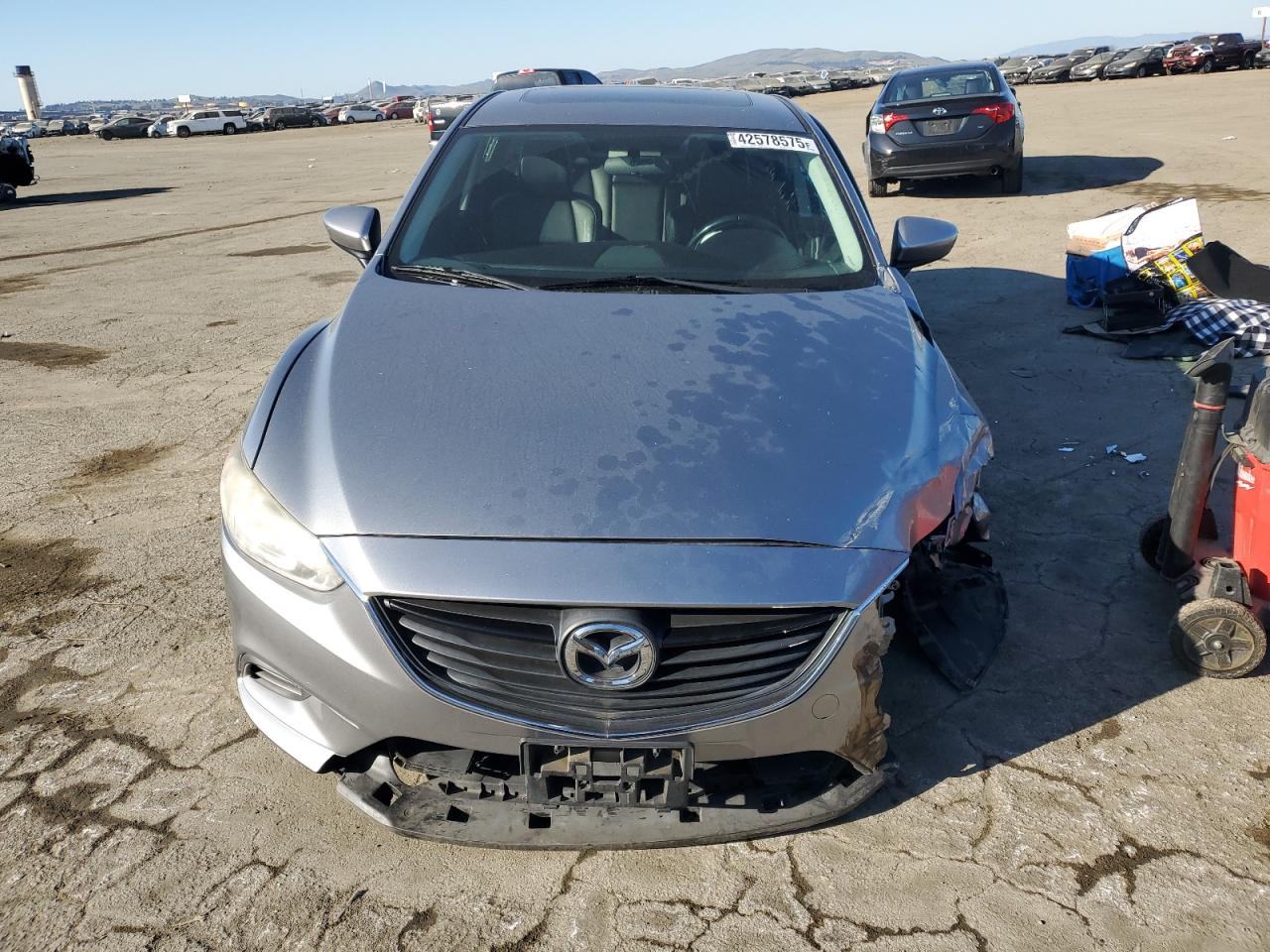 2015 Mazda 6 VIN JM1GJ1V65F1176818 Copart auction photo, front end / side damage thumbnail 5