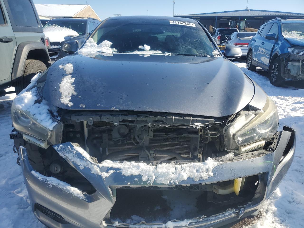 2018 Infiniti Q50 VIN JN1EV7AR9JM440583 Copart auction photo, front end / rear end damage thumbnail 5