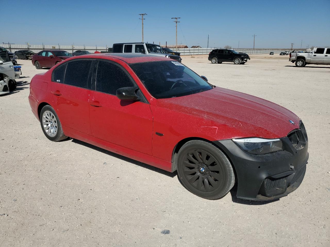 2009 BMW 3er VIN WBAPH775X9NM46039 Copart auction photo, front end / side damage thumbnail 4