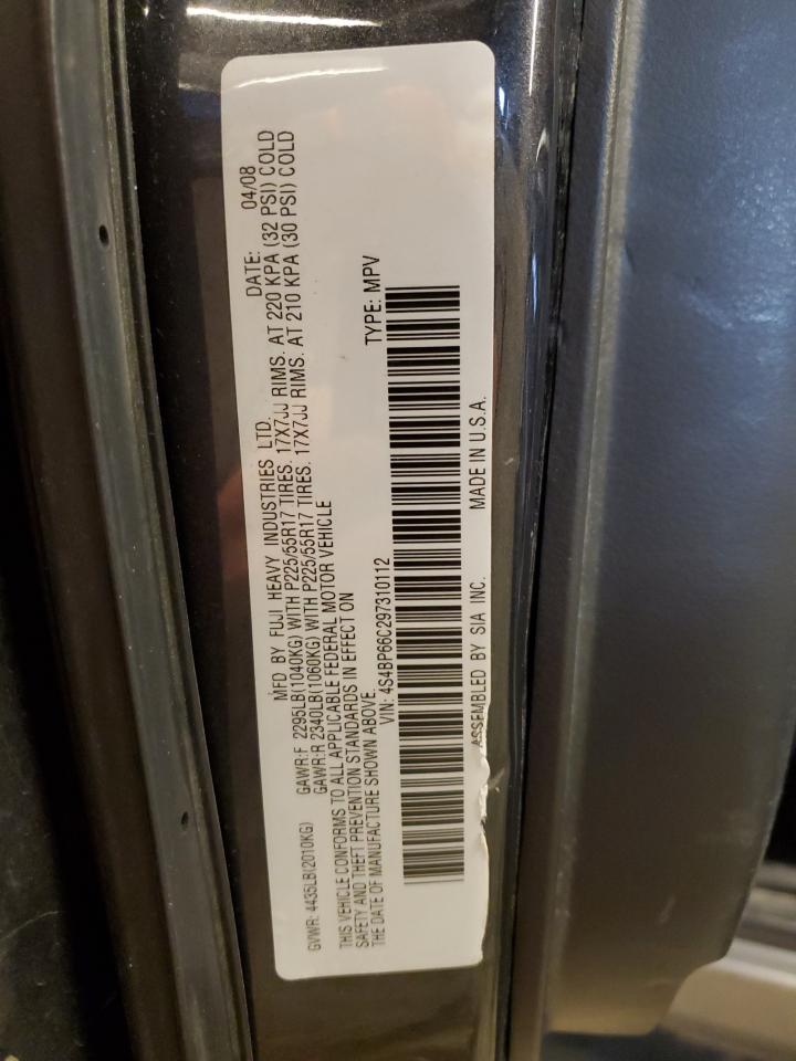 2009 Subaru Outback VIN 4S4BP66C297310112 Copart auction photo, front end damage thumbnail 12