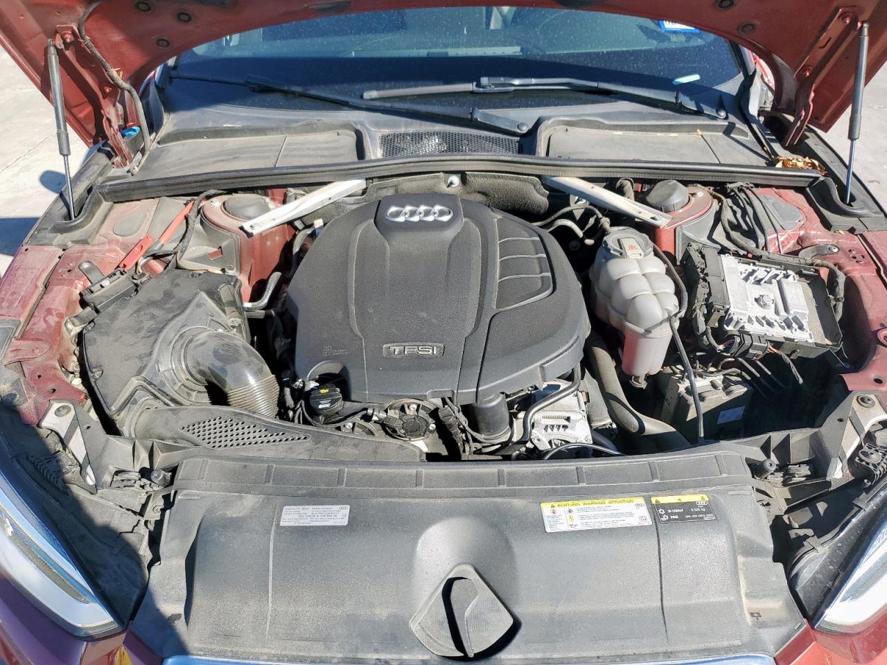 2019 Audi A5 VIN WAUENCF50KA069289 Copart auction photo, side / front end damage thumbnail 11