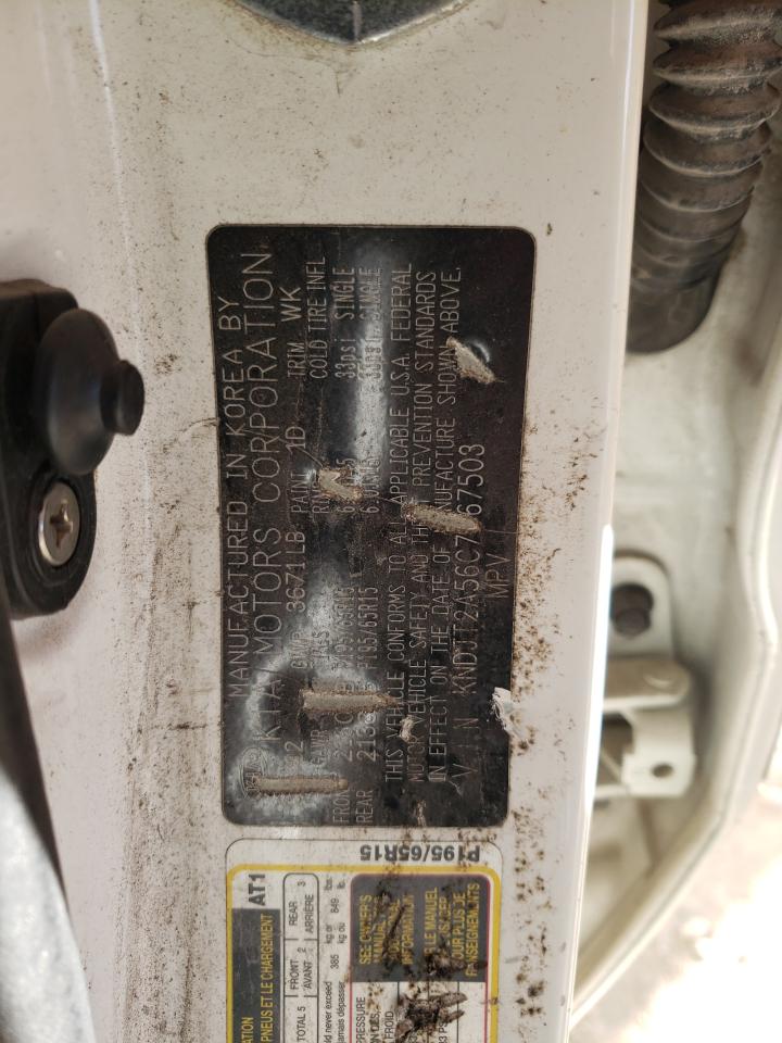 2012 KIA Soul VIN KNDJT2A56C7467503 Copart auction photo, front end / minor dent/scratches damage thumbnail 16