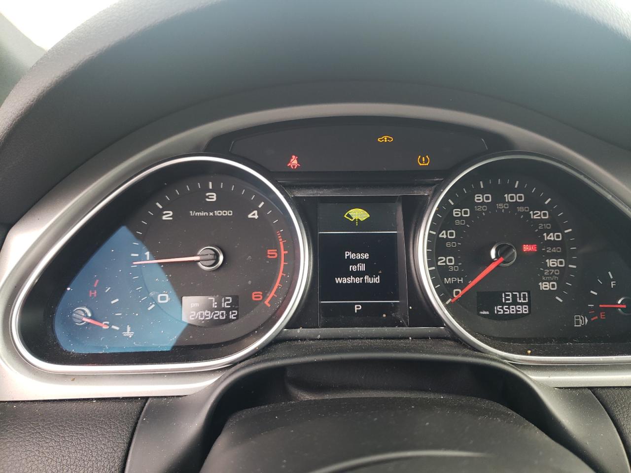 2013 Audi Q7 VIN WA1WMBFE9DD006336 Copart auction photo, front end damage thumbnail 9