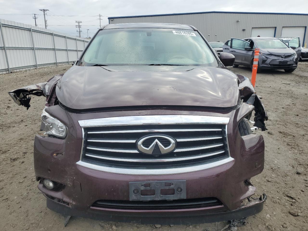 2013 Infiniti JX VIN 5N1AL0MM7DC300370 Copart auction photo, front end damage thumbnail 5