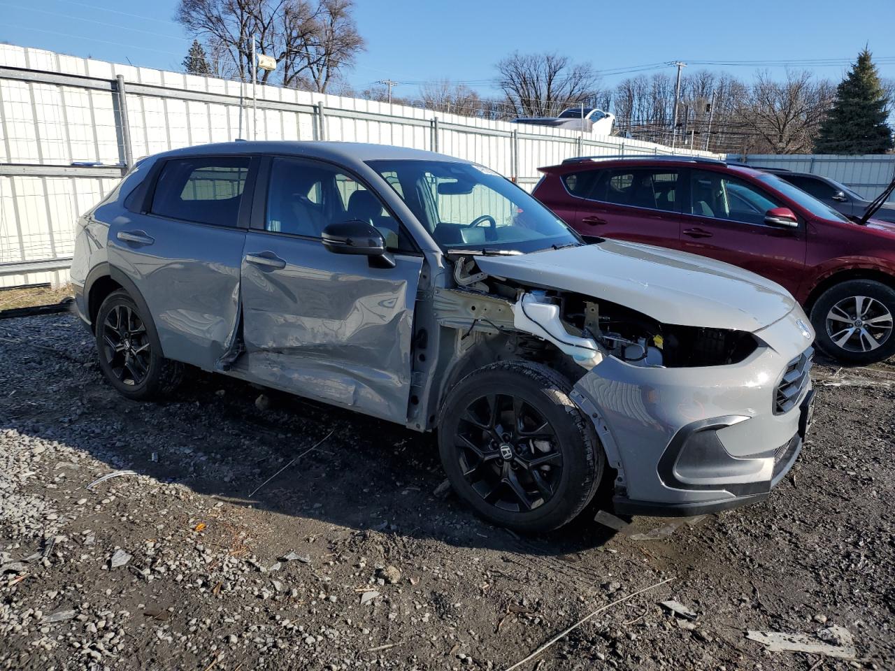 2024 Honda HR-V VIN 3CZRZ1H54RM747835 Copart auction photo, front end / side damage thumbnail 4