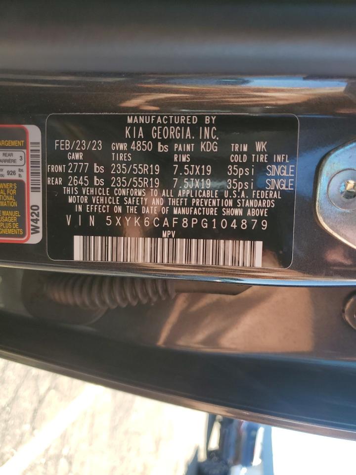 2023 KIA Sportage VIN 5XYK6CAF8PG104879 Copart auction photo, front end / mechanical damage thumbnail 14