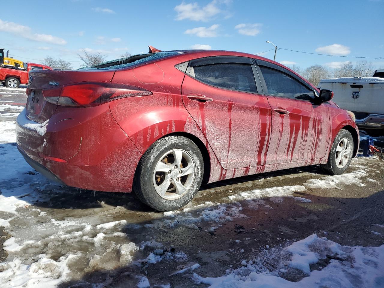 2014 Hyundai Elantra VIN 5NPDH4AE2EH456796 Copart auction photo, vandalism / minor dent/scratches damage thumbnail 3