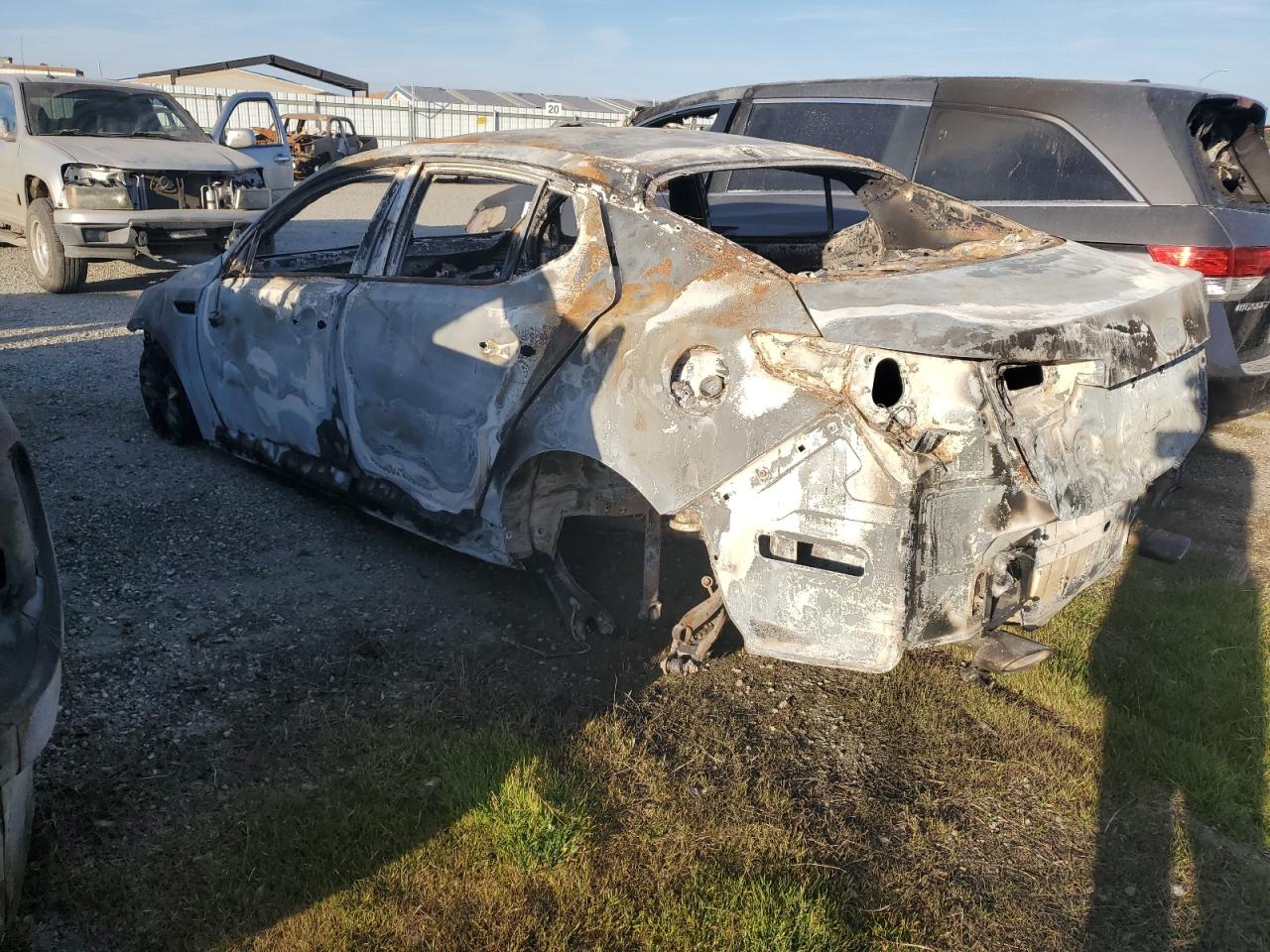2013 KIA Optima VIN KNAGM4A74D5443229 Copart auction photo, burn damage thumbnail 2