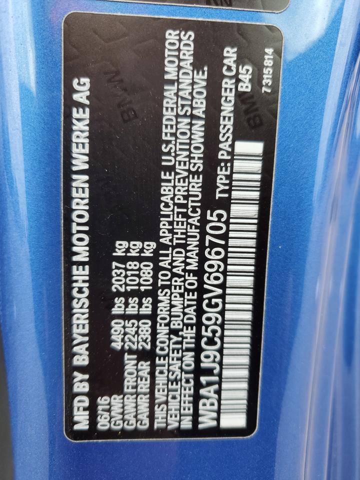 2016 BMW M2 VIN WBA1J9C59GV696705 Copart auction photo, rear end damage thumbnail 14