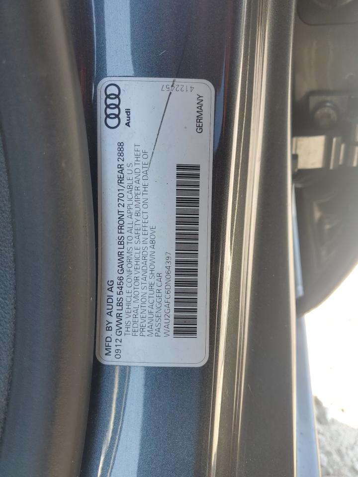 2013 Audi A7 VIN WAU2GAFC6DN064397 Copart auction photo, front end damage thumbnail 14