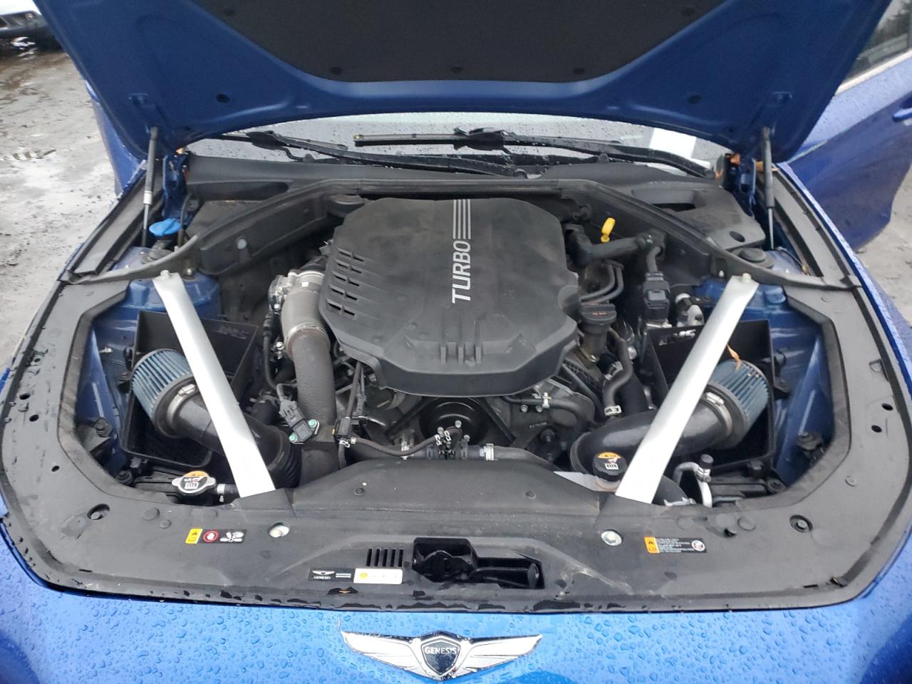 2022 Genesis G70 VIN KMTG54TEXNU102485 Copart auction photo, front end / side damage thumbnail 11