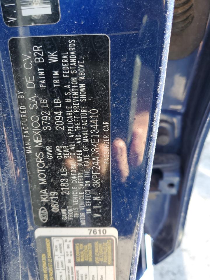 2019 KIA Forte VIN 3KPF24AD8KE134410 Copart auction photo, front end damage thumbnail 12