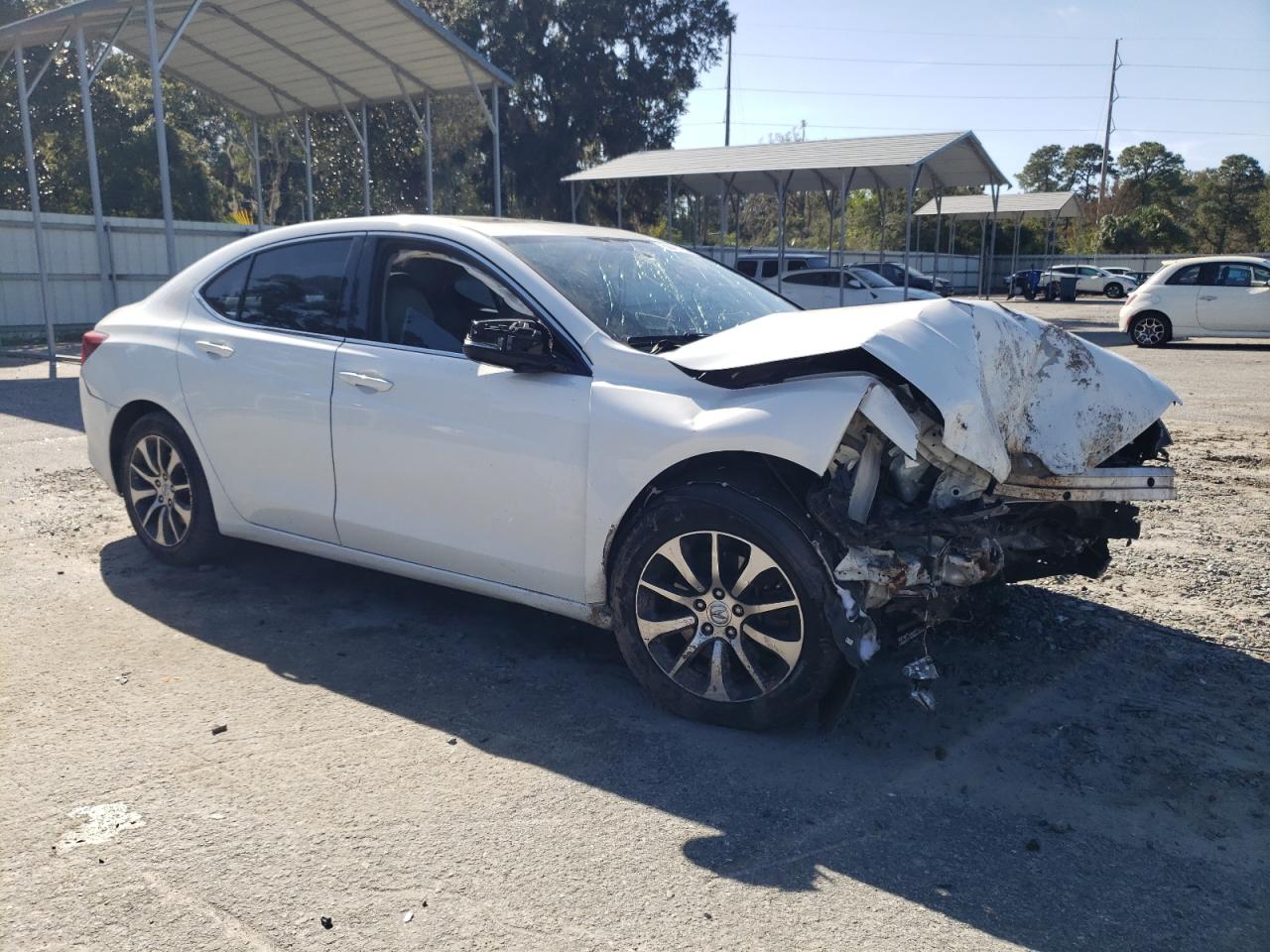 2015 Acura TLX VIN 19UUB1F3XFA013667 Copart auction photo, front end / minor dent/scratches damage thumbnail 4