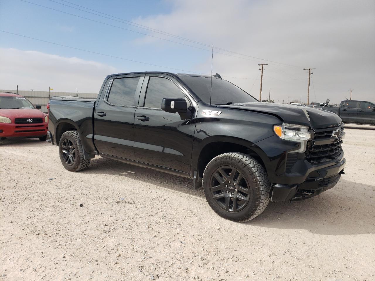 2022 Chevrolet Silverado VIN 1GCUDEET9NZ502028 Copart auction photo, front end / top/roof damage thumbnail 4