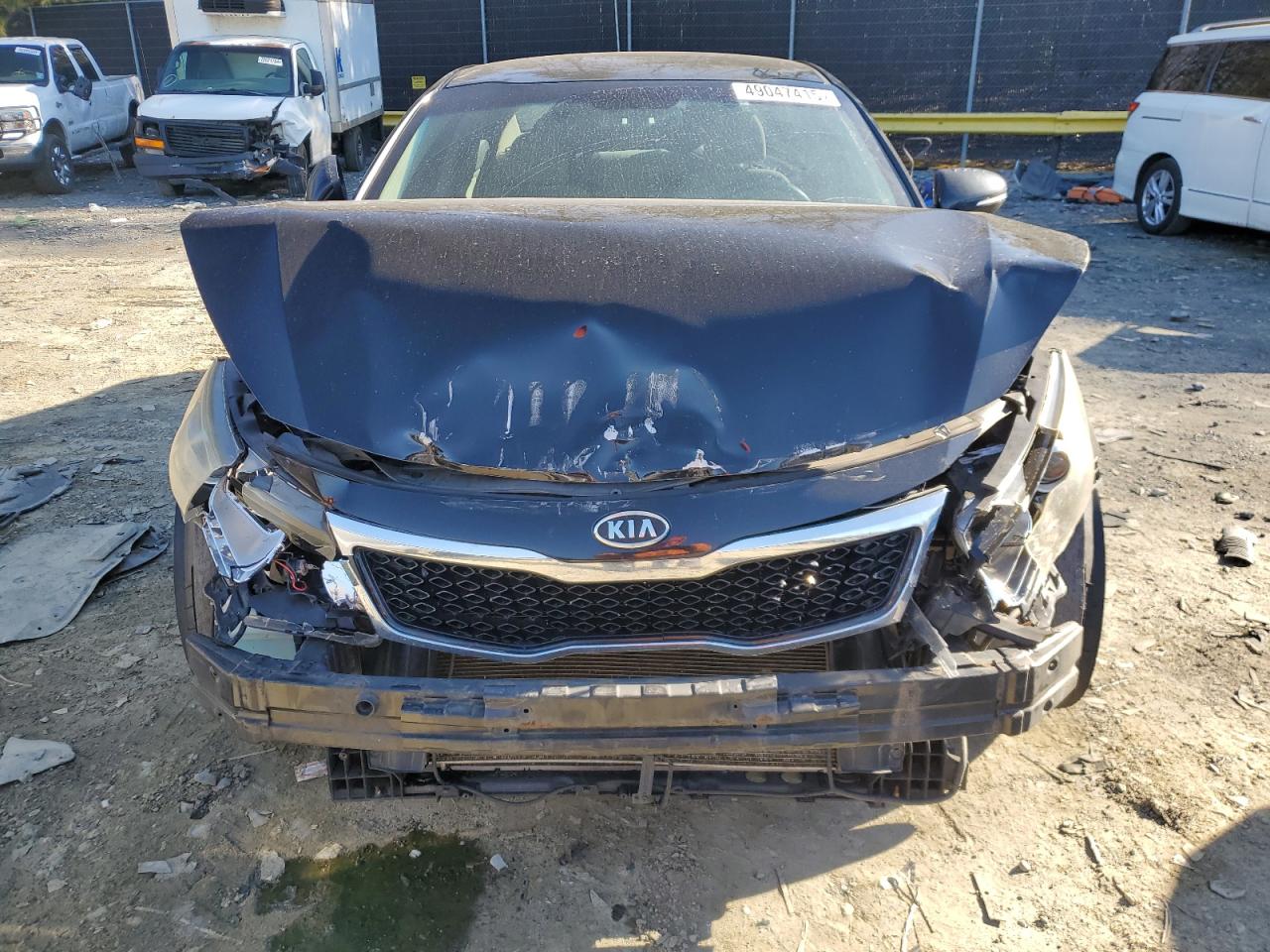 2011 KIA Optima VIN KNAGM4A74B5074854 Copart auction photo, front end damage thumbnail 5