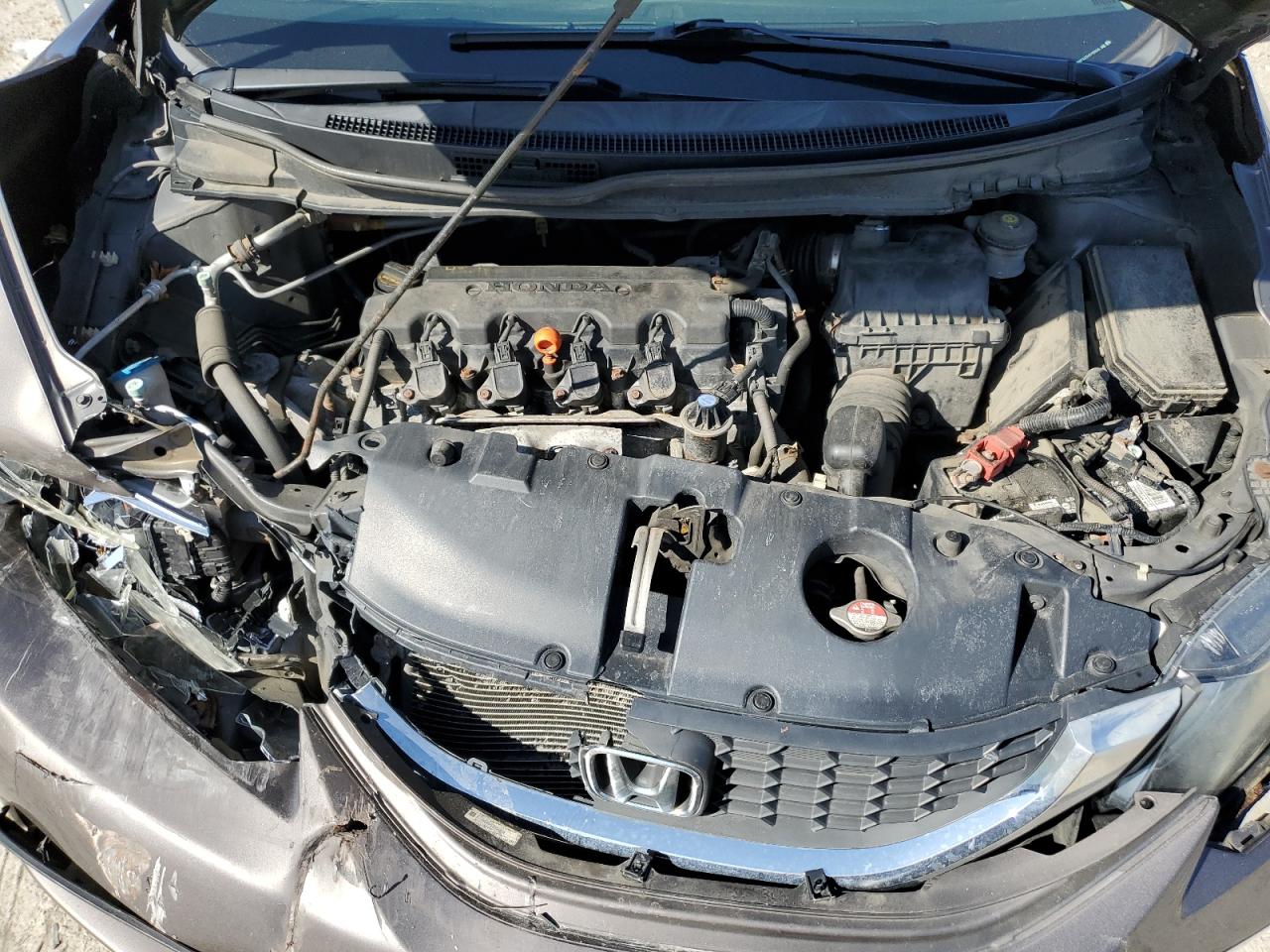 2013 Honda Civic VIN 2HGFB2F52DH598856 Copart auction photo, front end damage thumbnail 11