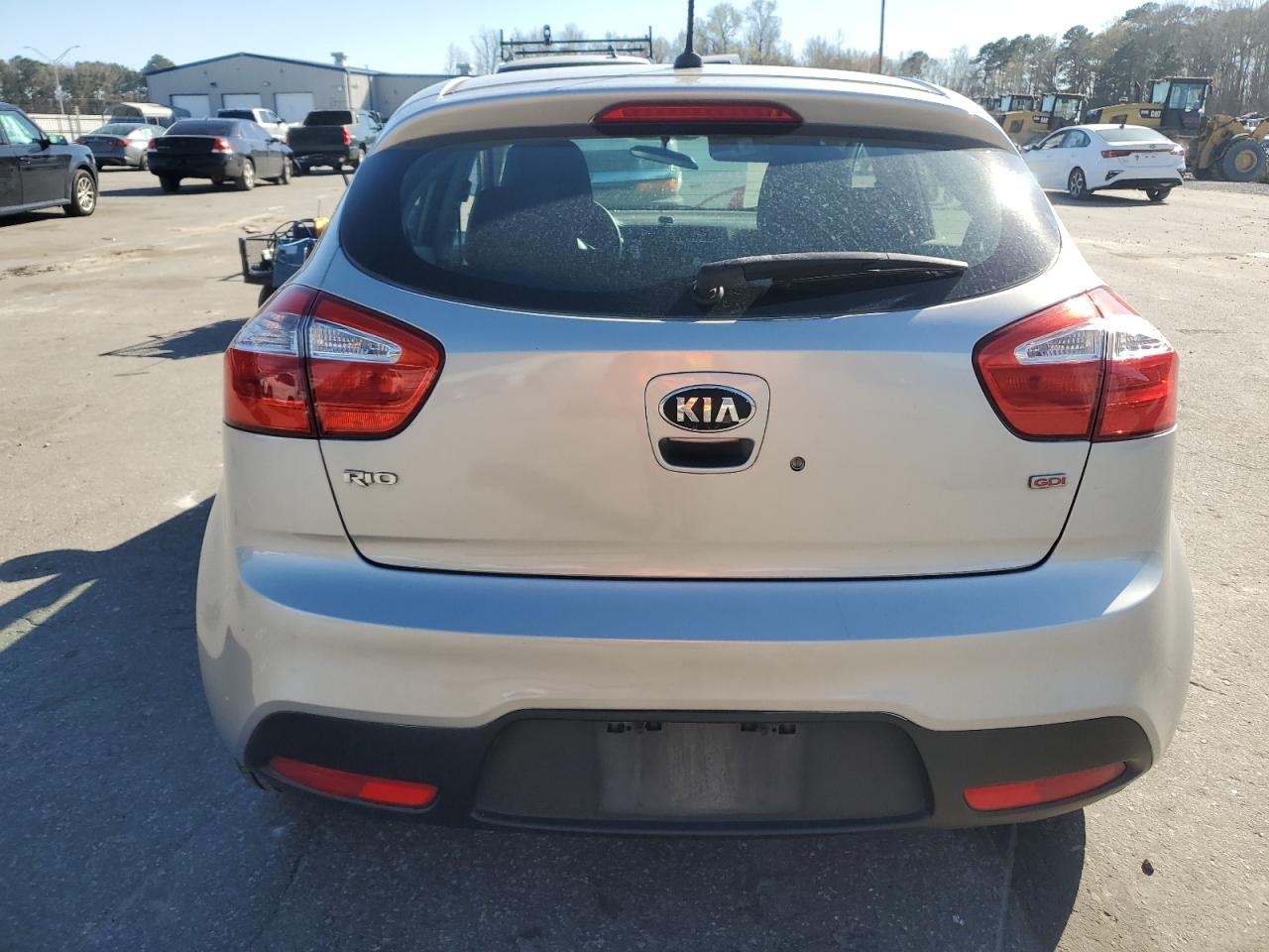 2013 KIA Rio VIN KNADM5A3XD6300429 Copart auction photo, side / front end damage thumbnail 6